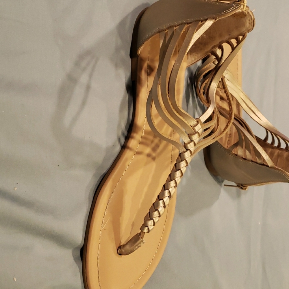 Torrid Gold Sandals size 10W
